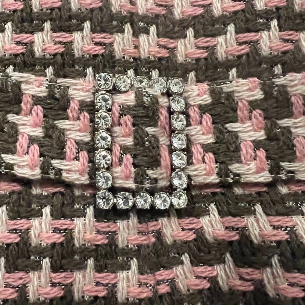 RUTH Retro Barbie Tweed Chanel Style Suit SET/ Pink Gray White / Size 2 - Picture 9 of 15